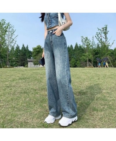 Classic Streetwear High Waist Women'S Fashion Slouchy Jeans Girls Loose Solid Wide Leg Pants Female Casual Denim Trousers Y2k...