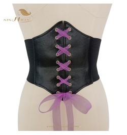 New Fashion Coffee Corset Top for Women VD2631 Elastic Wide Waist Belt Gothic Clothes Gorset $22.60 - Underwear