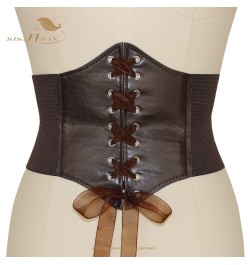 New Fashion Coffee Corset Top for Women VD2631 Elastic Wide Waist Belt Gothic Clothes Gorset $22.60 - Underwear