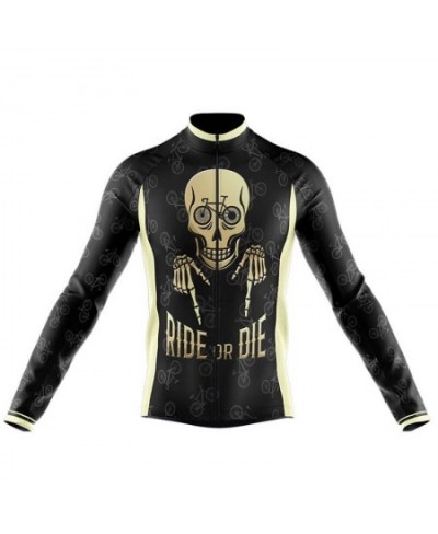 Skull Cycling Jersey 2022 Male Autumn Mountain Bike Clothing Quick-Dry Racing Road Bicycle Shirts Uniform Breathable Long $38...