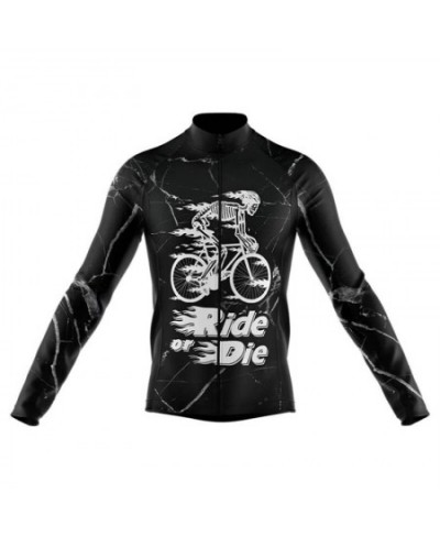 Skull Cycling Jersey 2022 Male Autumn Mountain Bike Clothing Quick-Dry Racing Road Bicycle Shirts Uniform Breathable Long $38...