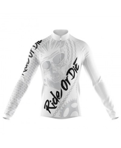 Skull Cycling Jersey 2022 Male Autumn Mountain Bike Clothing Quick-Dry Racing Road Bicycle Shirts Uniform Breathable Long $38...