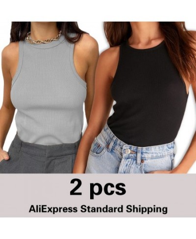 Two Piece Summer Shirts Sexy Backless Tank top women y2k Tank Tops Rose Red Casual Sport Vest Off Shoulder top women t shirts...