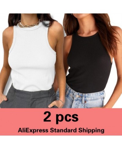 Two Piece Summer Shirts Sexy Backless Tank top women y2k Tank Tops Rose Red Casual Sport Vest Off Shoulder top women t shirts...