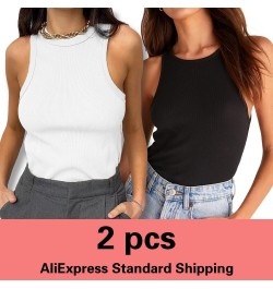 Two Piece Summer Shirts Sexy Backless Tank top women y2k Tank Tops Rose Red Casual Sport Vest Off Shoulder top women t shirts...