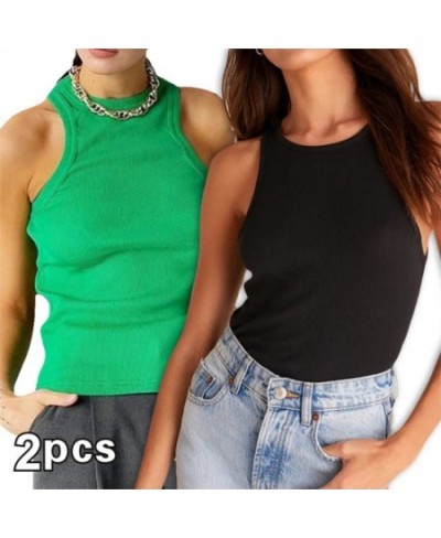 Two Piece Summer Shirts Sexy Backless Tank top women y2k Tank Tops Rose Red Casual Sport Vest Off Shoulder top women t shirts...