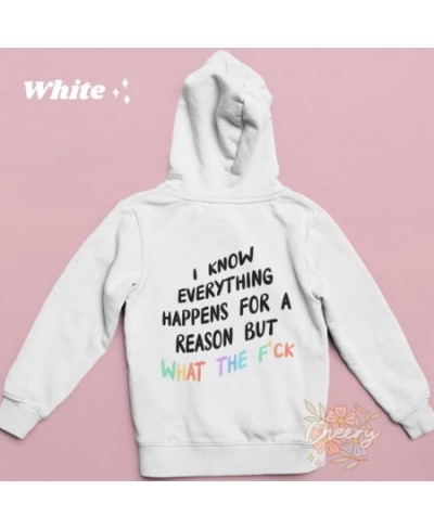 Colored I know everything happens Hoodie Women Hoody Sweatshirts Pullovers quote unisex pure aesthetic cotton top jumper $41....