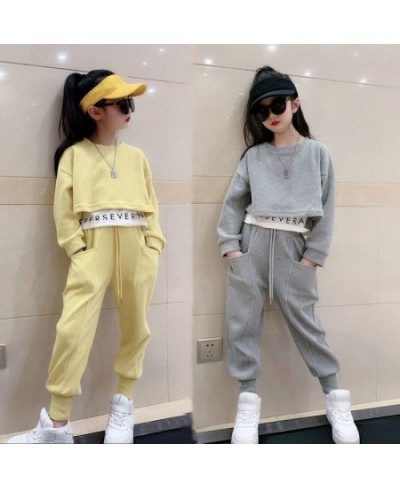 Girls Suits Spring Autumn Children Long Sleeve T-shirt + Pants Sports Hoodie 2pc Streetwear Casual Baby Girl Clothes Outfits ...