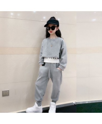 Girls Suits Spring Autumn Children Long Sleeve T-shirt + Pants Sports Hoodie 2pc Streetwear Casual Baby Girl Clothes Outfits ...