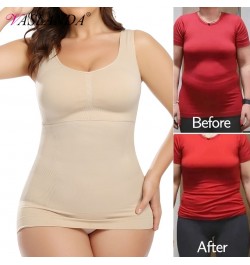 Shapewear for Plus Size Women Tummy Control Shapewear Built-in Bra Shaping Tank Tops Slimming Body Shaper Compression Underwe...