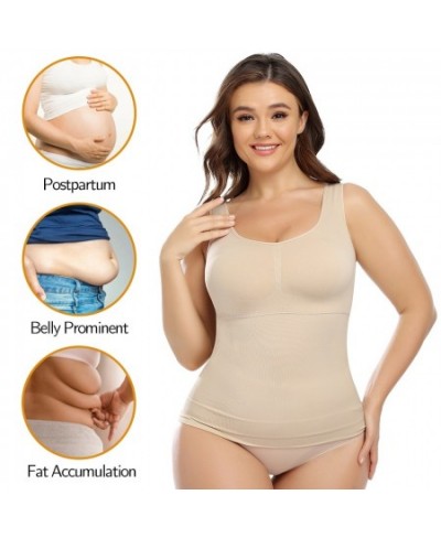 Shapewear for Plus Size Women Tummy Control Shapewear Built-in Bra Shaping Tank Tops Slimming Body Shaper Compression Underwe...