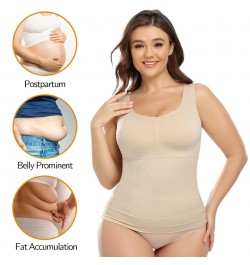 Shapewear for Plus Size Women Tummy Control Shapewear Built-in Bra Shaping Tank Tops Slimming Body Shaper Compression Underwe...