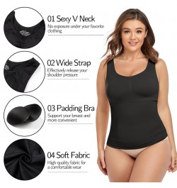 Shapewear for Plus Size Women Tummy Control Shapewear Built-in Bra Shaping Tank Tops Slimming Body Shaper Compression Underwe...