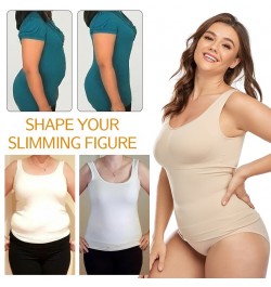 Shapewear for Plus Size Women Tummy Control Shapewear Built-in Bra Shaping Tank Tops Slimming Body Shaper Compression Underwe...