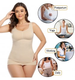 Shapewear for Plus Size Women Tummy Control Shapewear Built-in Bra Shaping Tank Tops Slimming Body Shaper Compression Underwe...