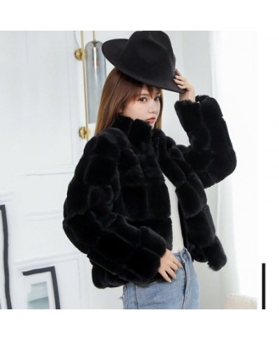 French Fashion Women's Short Coat Mink Fur-like Warm Ladies Loose Wild Rex Rabbit Fur Winter Casual Coat Wome $64.18 - Jacket...