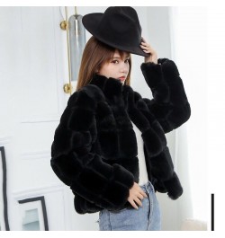 French Fashion Women's Short Coat Mink Fur-like Warm Ladies Loose Wild Rex Rabbit Fur Winter Casual Coat Wome $64.18 - Jacket...