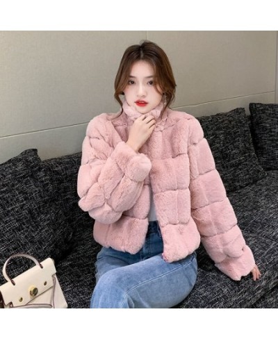 French Fashion Women's Short Coat Mink Fur-like Warm Ladies Loose Wild Rex Rabbit Fur Winter Casual Coat Wome $64.18 - Jacket...