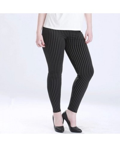 Winter Pants For Women Striped Printed Warm Stretch Skinny Pencil Pants Thicken Fleeces Leggings Female Casual Trousers P8126...