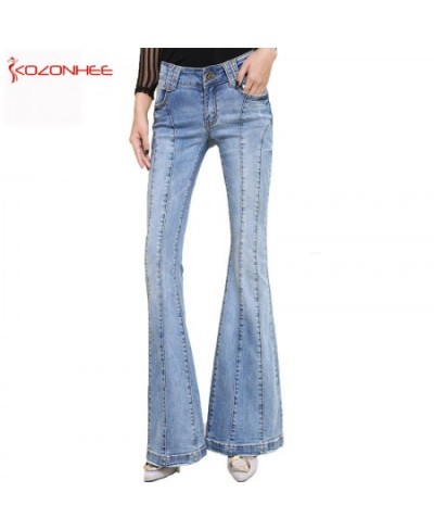 Stretching Flare Jeans Women Long Stretching Bell-Bottoms Jeans for Girls Trousers for Women Jeans $67.11 - Jeans