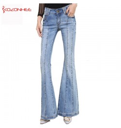 Stretching Flare Jeans Women Long Stretching Bell-Bottoms Jeans for Girls Trousers for Women Jeans $67.11 - Jeans