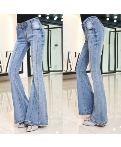 Stretching Flare Jeans Women Long Stretching Bell-Bottoms Jeans for Girls Trousers for Women Jeans $67.11 - Jeans