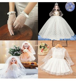 White Khaki Flocked Polka Dot Mesh Tulle Fabric Polyester Stretch DIY Dress Wedding Decoration Puff Skirt Net Cloth $14.71 - ...