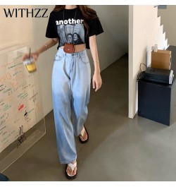 Spring Summer Woman's Loose Gradient Color Denim Harem Pants Lovely Female Jeans $52.16 - Jeans