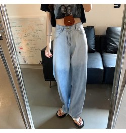 Spring Summer Woman's Loose Gradient Color Denim Harem Pants Lovely Female Jeans $52.16 - Jeans