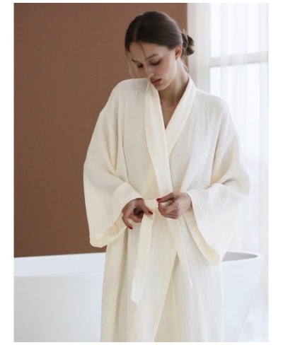 Floor-Length Cotton Robes For Women Dressing Gown Solid Color Robe Long Sleeve Dress 2023 Bathrobe Female Sexy Sleepwear $51....