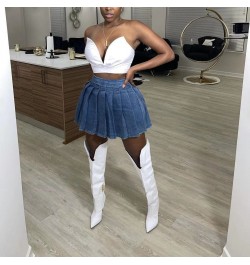 2023 Women Clothing Summer Pleated Mini Skirt Denim Tennis Jean Dress Cargo Y2K Streetwear Sexy High Waist Pencil Cute Skirts...