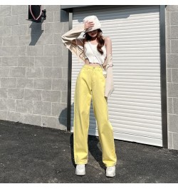 Women's Jeans Baggy Vintage Straight High Waist Korean Fashion Streetwear Casual Pants Femme Wide Leg Purple Mom Denim Trouse...