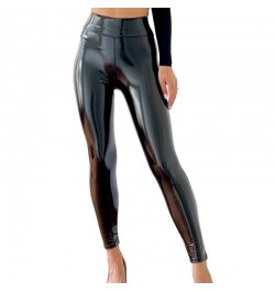 New Women Mirror Leather Leggings High Waist Slim Sexy Leggings Reflective Shiny Stretch Tighten PU Leather Pants $32.38 - Bo...