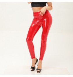 New Women Mirror Leather Leggings High Waist Slim Sexy Leggings Reflective Shiny Stretch Tighten PU Leather Pants $32.38 - Bo...