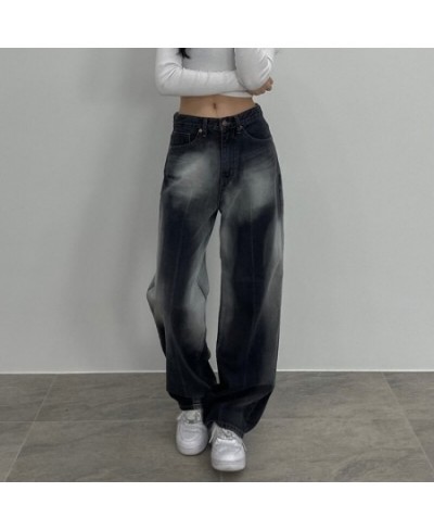 Black High Waisted Jeans Women American Style Vintage Baggy Y2k Streetwear Summer Ins Korean Fashion Wide Leg Denim Trousers ...