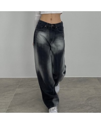 Black High Waisted Jeans Women American Style Vintage Baggy Y2k Streetwear Summer Ins Korean Fashion Wide Leg Denim Trousers ...