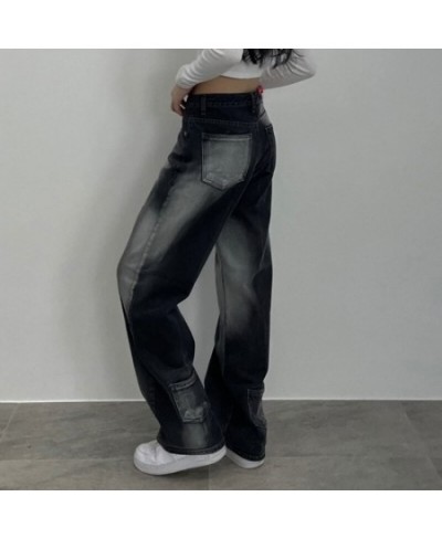 Black High Waisted Jeans Women American Style Vintage Baggy Y2k Streetwear Summer Ins Korean Fashion Wide Leg Denim Trousers ...