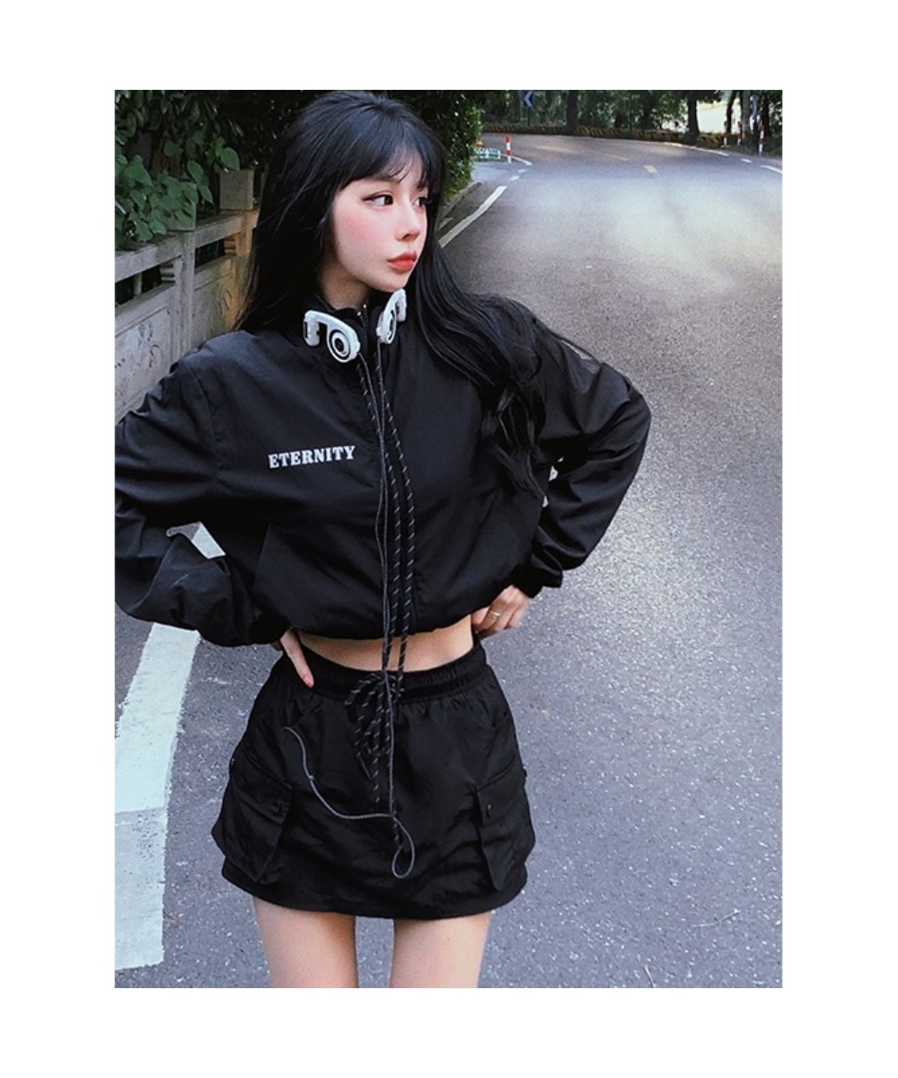 2023 Spring Two Piece Skirt Sets Women Sexy Sport Wear Coat+Mini Skirt Suit Female Korean Fashion Casual High Street Vintage ...