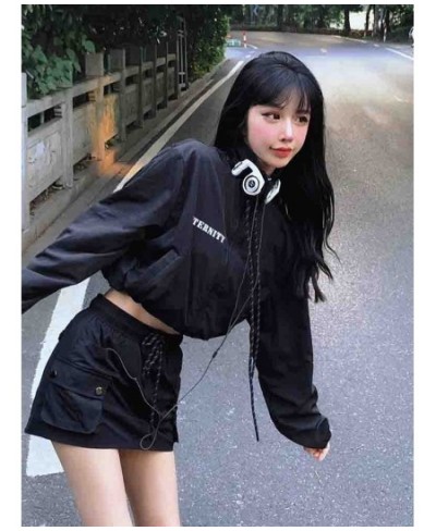 2023 Spring Two Piece Skirt Sets Women Sexy Sport Wear Coat+Mini Skirt Suit Female Korean Fashion Casual High Street Vintage ...