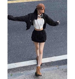 2023 Spring Two Piece Skirt Sets Women Sexy Sport Wear Coat+Mini Skirt Suit Female Korean Fashion Casual High Street Vintage ...