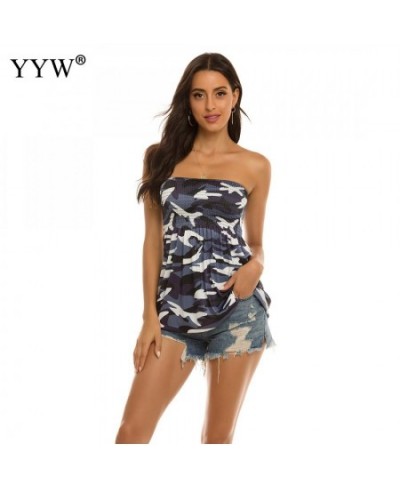 2022 New Strapless Backless Print Tank Vests Tops Sexy Women Party Club Wear Summer Women Sexy Off-Shoulder Tube Tops $25.80 ...