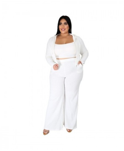 L-5XL 2022 Fall Plus Size Women Clothing Three Piece Sets Long Sleeve Rab Pant Suits Female Outfits Wholesale $62.14 - Plus S...