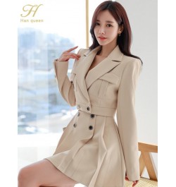 New Spring Autumn Skirt Suit Women Elegant Korean Blazer Jacket Top + Pleating A-Line Skirt Casual Party 2-Piece Set $72.44 -...