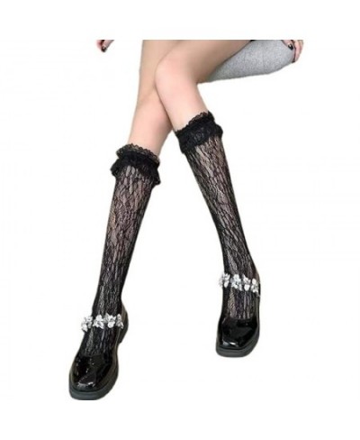 Women Lolita White Lace Calf Socks JK Sexy Stockings $20.36 - Underwear