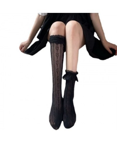 Women Lolita White Lace Calf Socks JK Sexy Stockings $20.36 - Underwear