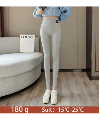 2023 Winter Women Pants Thermal Fleece Thicken Leggings High Waist Ribbed Leggings Women Solid Comfortable Warm Stretchy $27....