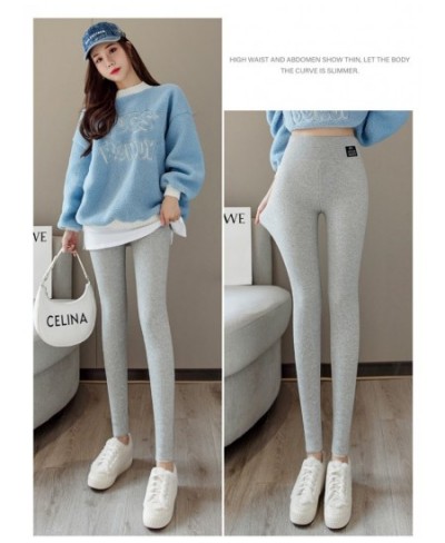 2023 Winter Women Pants Thermal Fleece Thicken Leggings High Waist Ribbed Leggings Women Solid Comfortable Warm Stretchy $27....