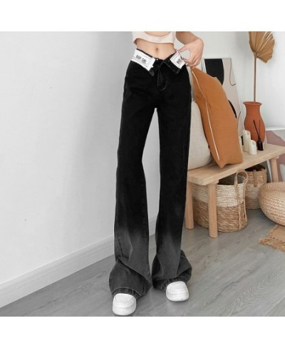 High Waisted Jeans for Women 2023 New Fashion Vintage Streetwear Straight Wide Leg Pants Women Full Length Y2k Pants $51.66 -...