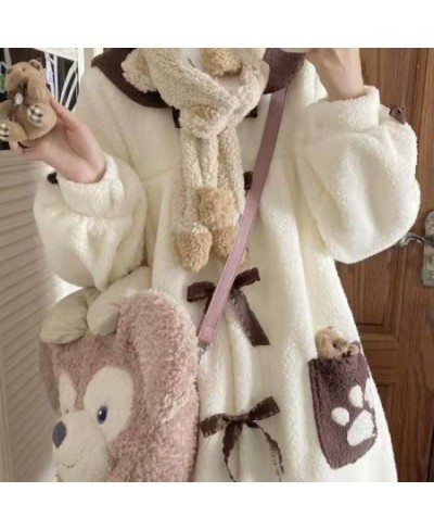 Kawaii Bear Paw Print Hoodie for Women Thickened Cute Coat Korean Fashion Loose All-match Oversized Sweatshirts $45.76 - Hood...