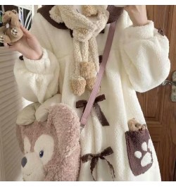 Kawaii Bear Paw Print Hoodie for Women Thickened Cute Coat Korean Fashion Loose All-match Oversized Sweatshirts $45.76 - Hood...